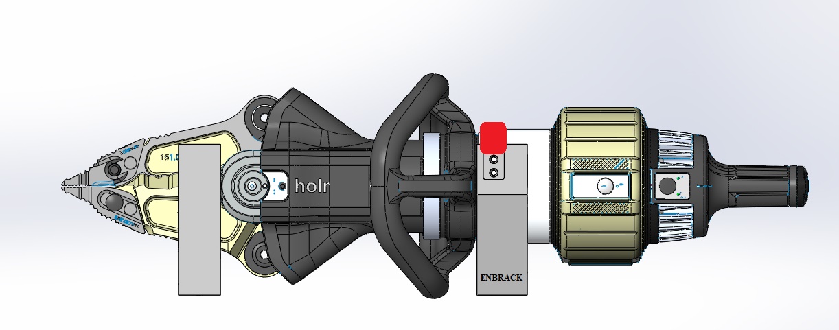 ENBRACK mount for Holmatro PCT 50, horizontally sidewards