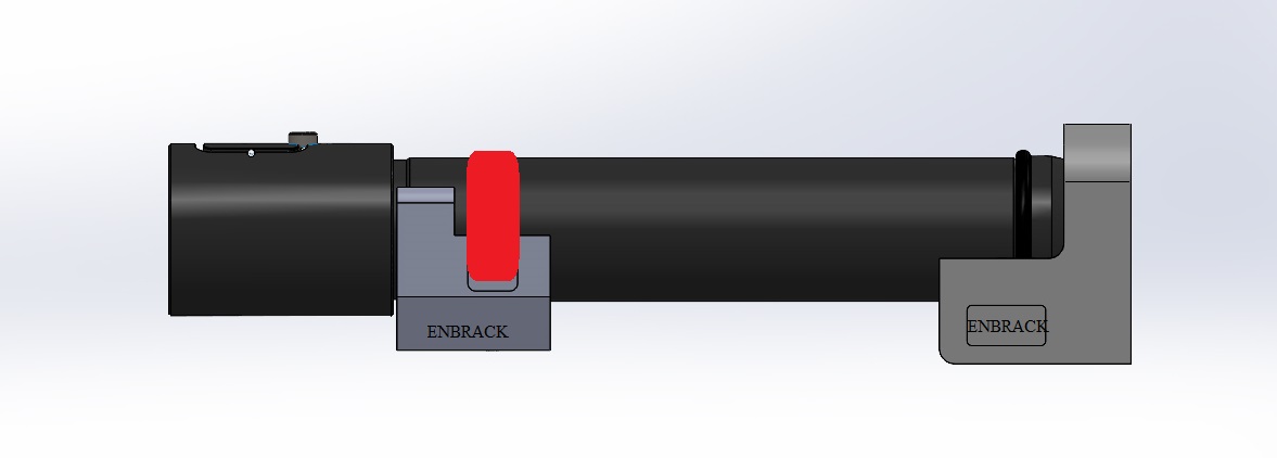 ENBRACK mount for Extencion Pipe TRE 05, horizontally&upright