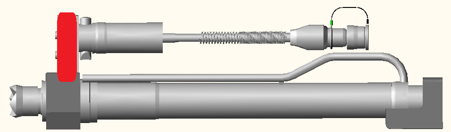 Halterung für Weber Rescue Rettungszylinder RZ 1/RZ-2/RZ-3, liegend Steuerung zeigt nach oben