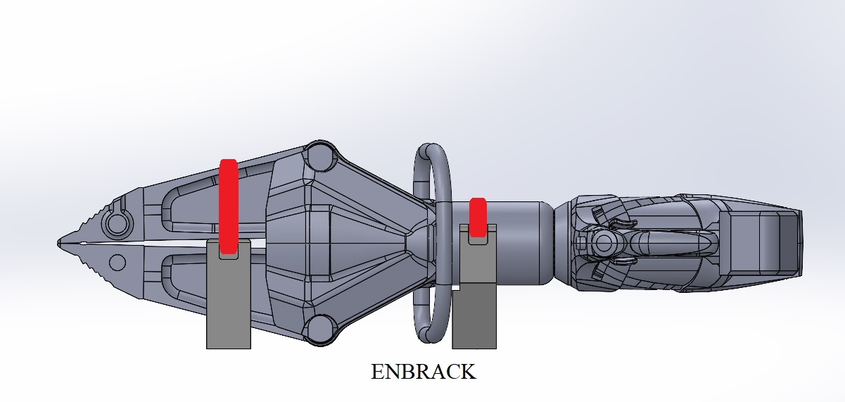 ENBRACK Halterung für Weberrescue SP 50 BS / SP 50 BS E-Force, liegend seitlich