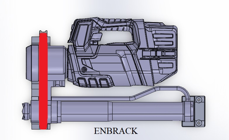 ENBRACK Halterung for Weber RZT 2-1360 E-Force/Smart Force, horizontally  (NEW VERSION)