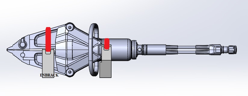 ENBRACK Halterung für Weberrescue SP 54 BS / SP 54 BS E-Force, liegend seitlich