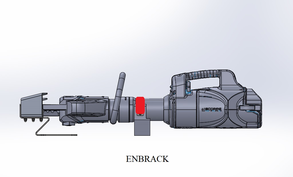 ENBRACK mount for  Scorpe Greenspirit 2 SC, horizontally 