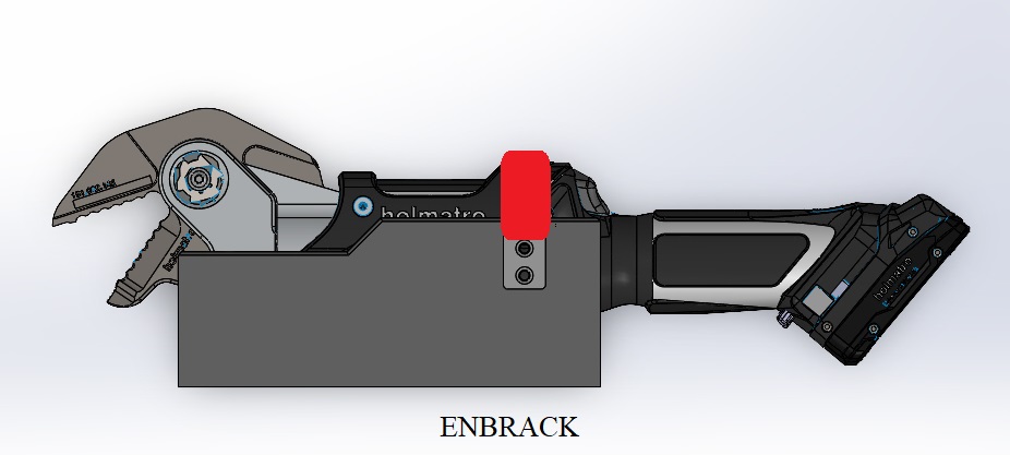 ENBRACK Halterung für Holmatro CCU 10, liegend & Wandmontage