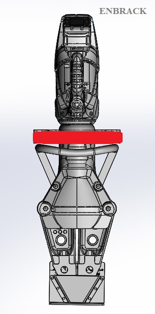 ENBRACK mount for Weberrescue SP 44 AS,SP 44 AS E-Force, upright
