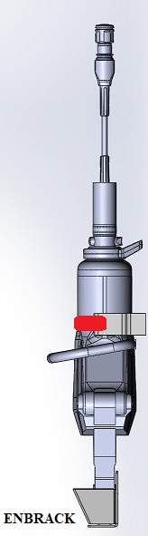 ENBRACK mount for Weberrescue SP 84 CS / SP 84 CS E-Force, upright