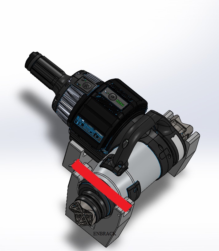 PTR40-zusammenbau-LF_5 ENBRACK Halterung für Holmatro PTR 40, liegend, Steuerung seitlich