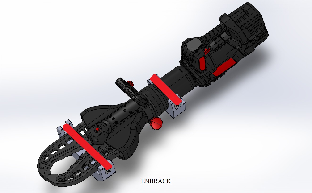 311-004-RSC-F7-E-S-Force-LF-03 ENBRACK Halterung für Weber Rescue Schneidgerät RSC F7, liegend