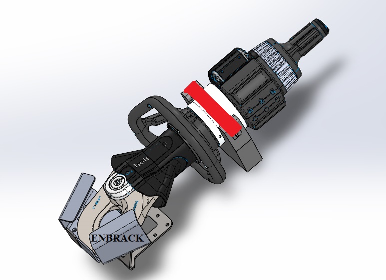 PCU40_zusammenbau_LF_4 ENBRACK mount for Holmatro PCU 40, horizontally