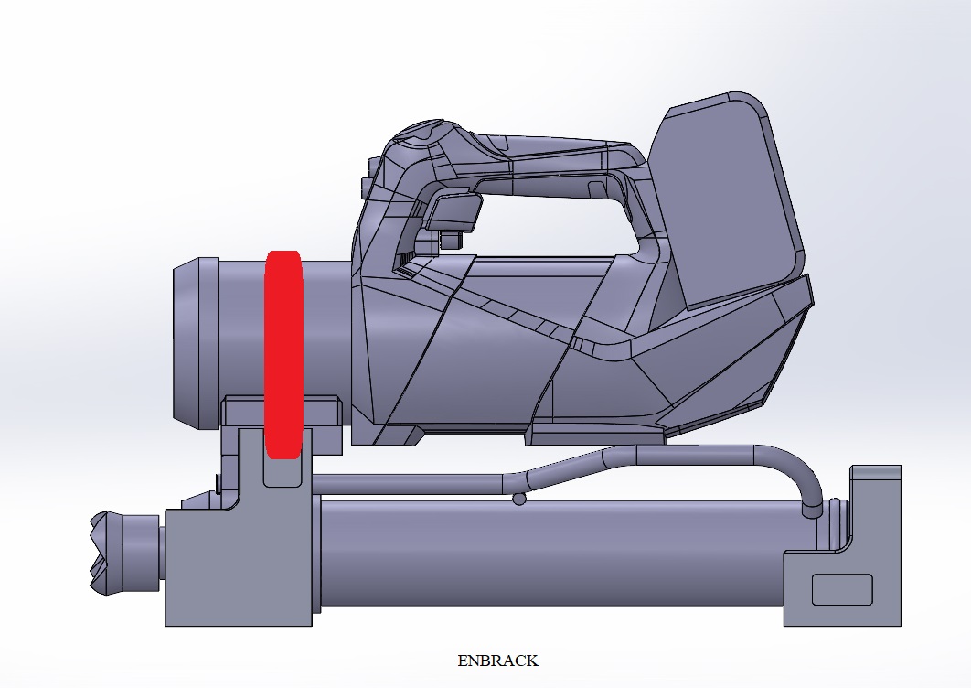 ENBRACK mount for Weber RZT 2- E-Force 1170, horizontally sidewards