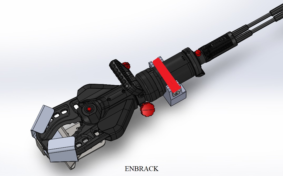 RSC190-zusammenbau-LF4 ENBRACK Halterung für Weber Rescue Schneidgerät RSC 190, liegend