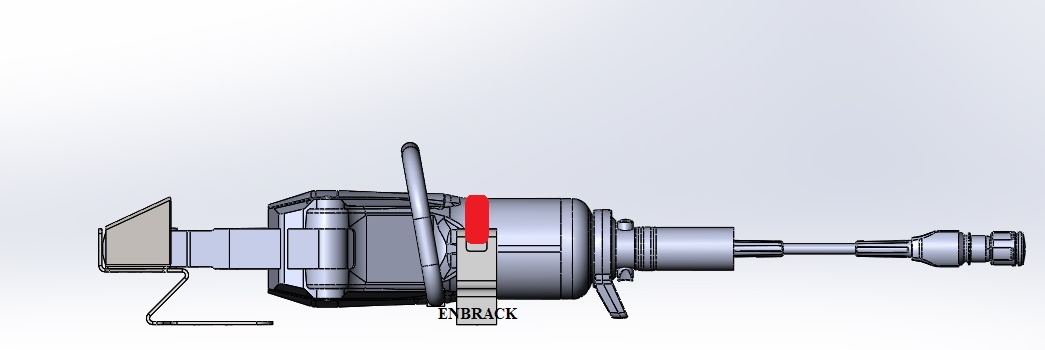 ENBRACK mount for Weberrescue SP 84 CS / SP 84 CS E-Force, horizontally