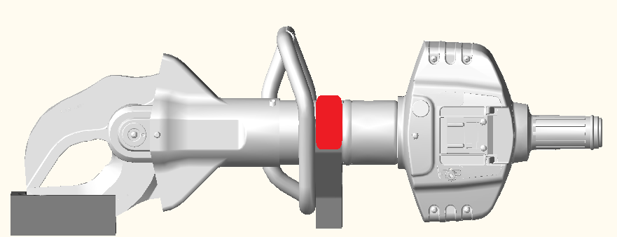 ENBRACK mount for Holmatro CU 5050i. Horizontally on the side.