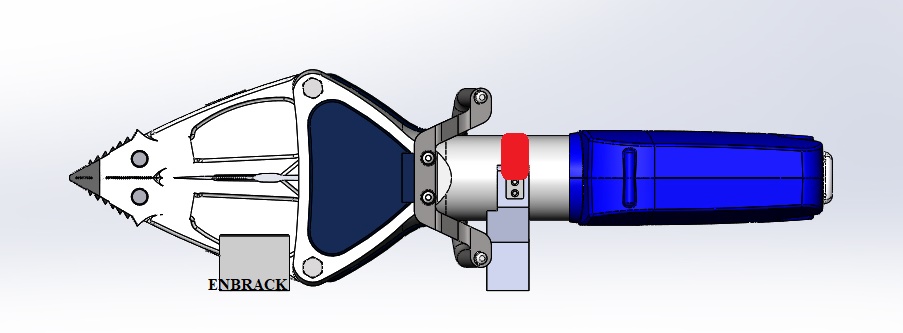 ENBRACK mount for Lukas SP 777 E2, horizontally sidewards