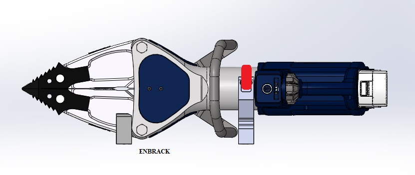 ENBRACK mount for Lukas SP 555 E2, horizontally sidewards
