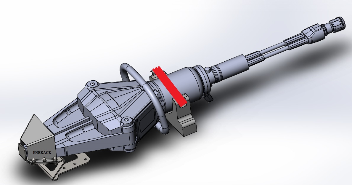 ENBRACK mount for Weberrescue SP 54AS / SP 54 AS E-Force, horizontally