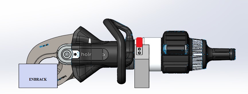 ENBRACK mount for Holmatro PCU 50, horizontally sidewards