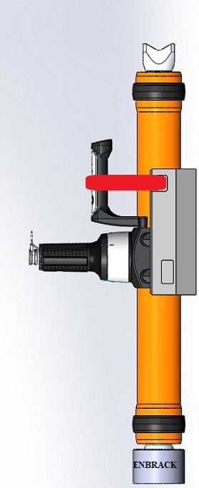 ENBRACK mount for Holmatro RA 5321, 5322, 5331, 5332, control handle frontside