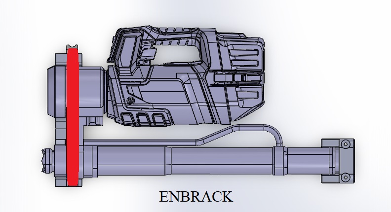 ENBRACK mount for Weber RZT 2-1500 E-Force/Smart Force, horizontally  (NEW VERSION)