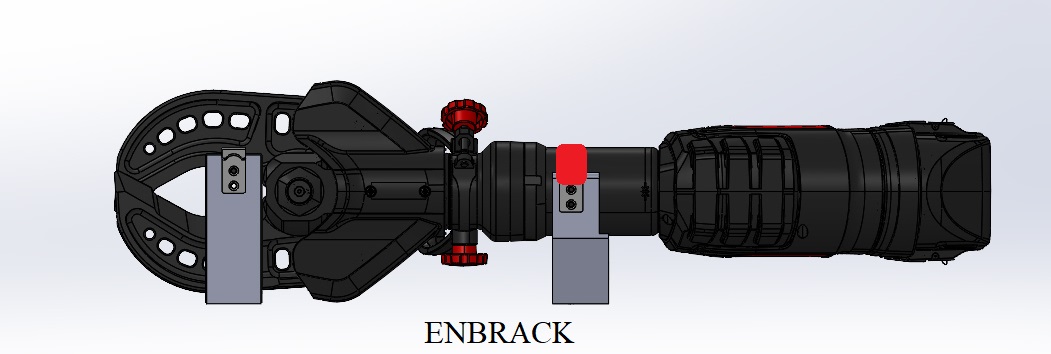ENBRACK mount for Weber Rescue Cutter RSC 170/RSC 170 E-Force/S-Force, horizontally sidewards