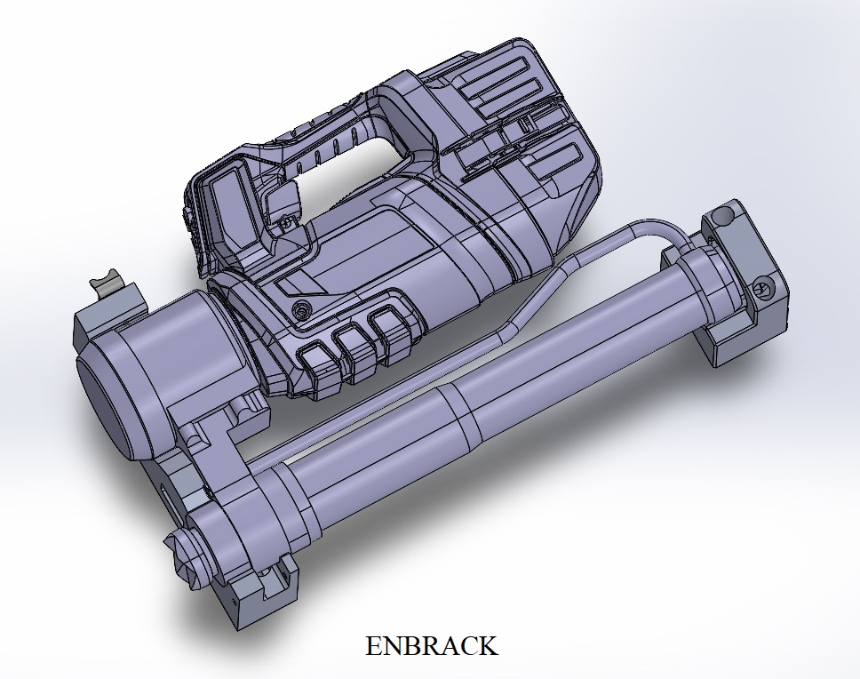 ENBRACK Halterung for Weber RZT 2-1360 E-Force/Smart Force, horizontally  (NEW VERSION)