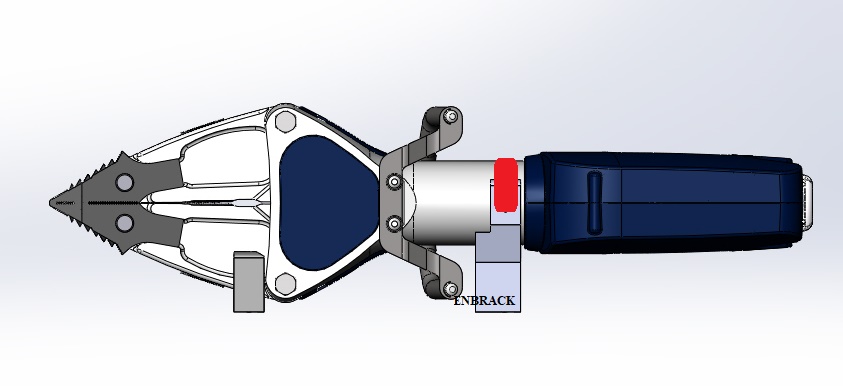 ENBRACK mount for Lukas SP 555 E2, horizontally sidewards