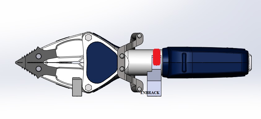SP555-E2-zusammenbau-LH_1100-97_100-70_2 ENBRACK mount for Lukas SP 555 E2, horizontally sidewards