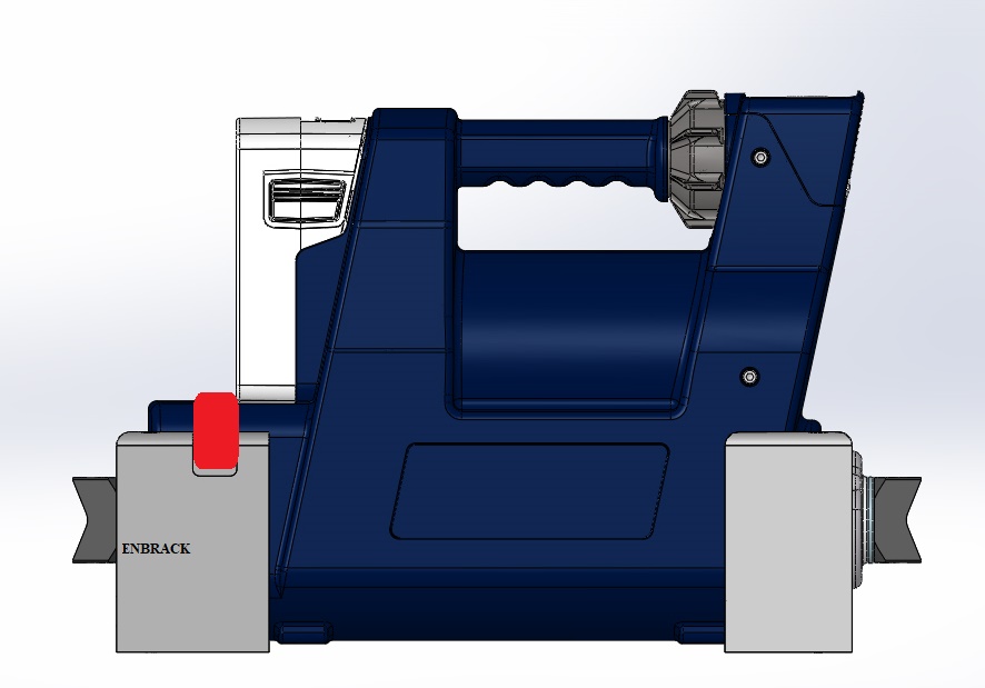R520eWXT-zusammenbau-LH1 ENBRACK mount for Lukas Rescue Ram R 520 E3, horizontally sidewards