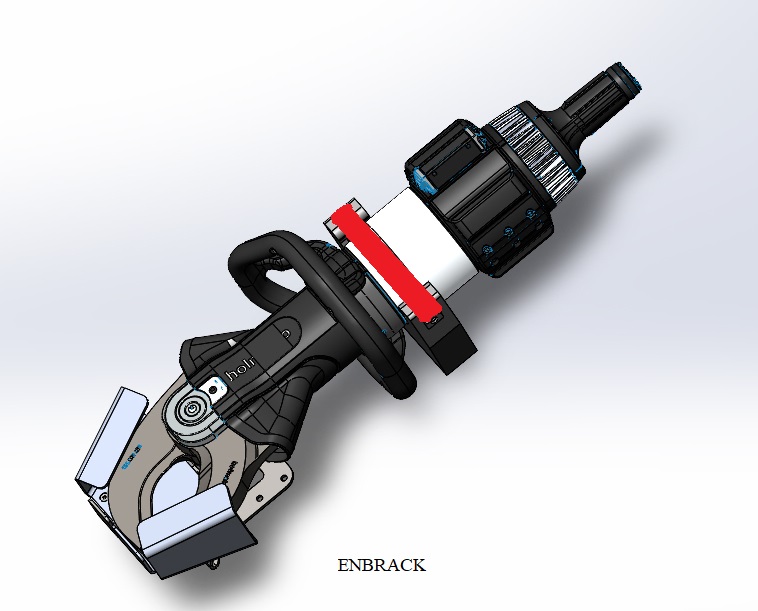 PCU50-zusammnebau-LF_4 ENBRACK mount for Holmatro PCU 50, horizontally