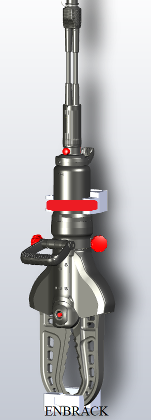 ENBRACK mount for Weber Rescue Cutter RSC F7, RSC F7 E-Force/S-Force, upright