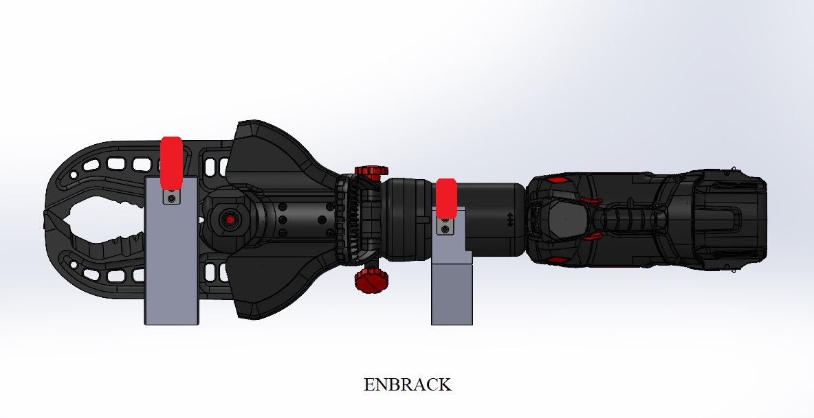 ENBRACK mount for Weber Rescue Cutter RSC F7, RSC F7 E-Force/S-Force, horizontally sidewards
