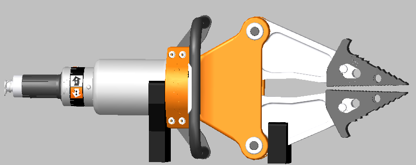 ENBRACK mount for Holmatro SP 4260. Horizontally on the side