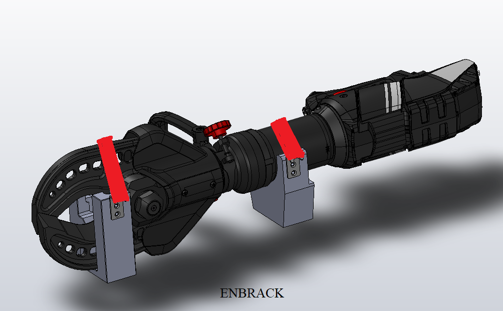 ENBRACK mount for Weber Rescue Cutter RSC 190/RSC 190 E-Force/S-Force, horizontally sidewards