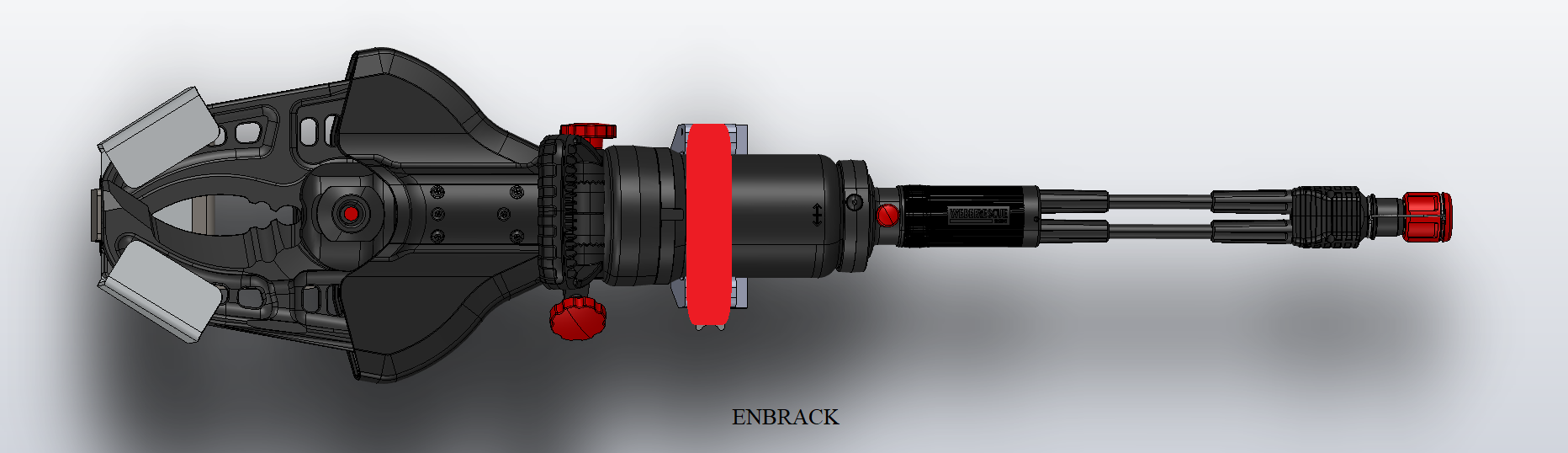 ENBRACK mount for Weber Rescue Cutter RSC 200/RSC 200 E-Force/S-Force, horizontally