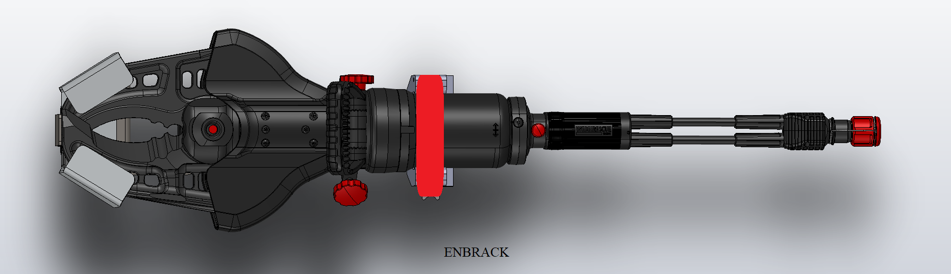 ENBRACK Halterung für Weber Rescue Schneidgerät RSC 200/RSC 200 E-Force/S-Force, liegend