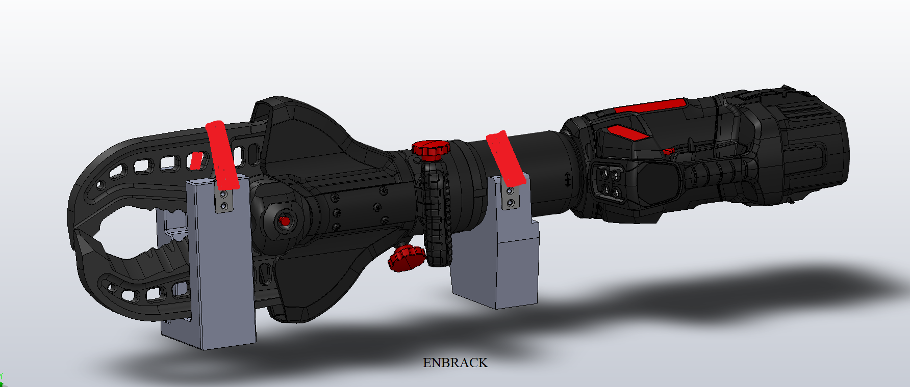 ENBRACK mount for Weber Rescue Cutter RSC F7, RSC F7 E-Force/S-Force, horizontally sidewards