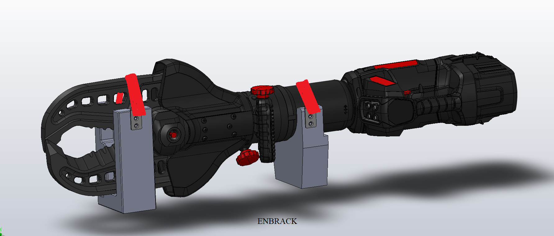 312-004-RSC-F7-E-S-LH-01 ENBRACK Halterung für Weber Rescue Schneidgerät RSC F7, liegend seitlich