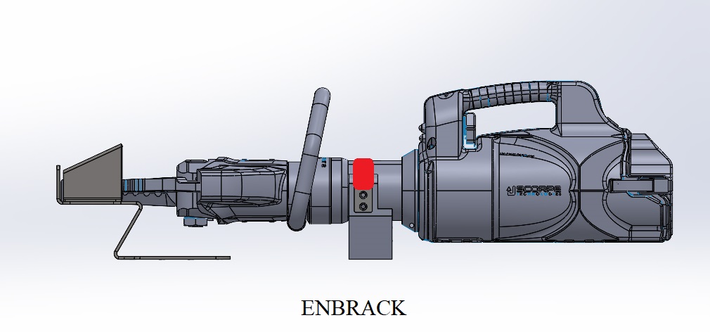 ENBRACK mount for Scorpe Greenspirit SK 2, horizontally