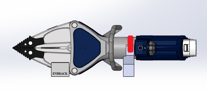 SP777-eWXT-zusammenbau-LH2 ENBRACKmount for Lukas SP 777 E3, horizontally sidewards