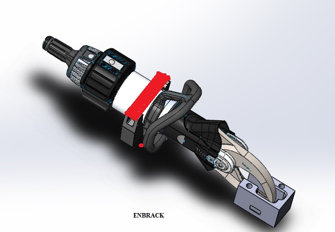 ENBRACK mount for Holmatro PCU 60, horizontally sidewards