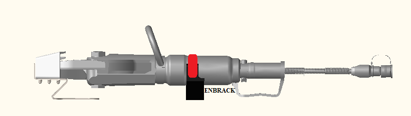 ENBRACK mount for  Weber Rescue Cutter RS 170-105, horizontally