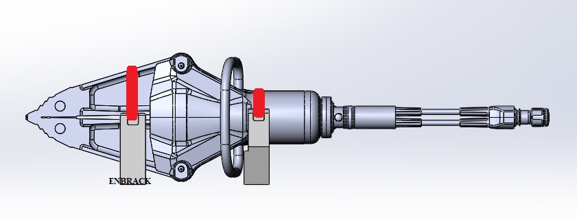 ENBRACK Halterung für Weberrescue SP 64 BS / SP 64 BS E-Force, liegend seitlich