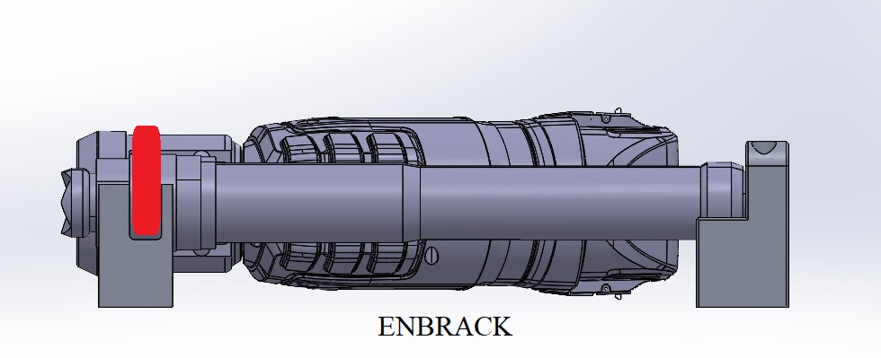 ENBRACK Halterung for Weber RZT 2-1360 E-Force/Smart Force, horizontally  (NEW VERSION)