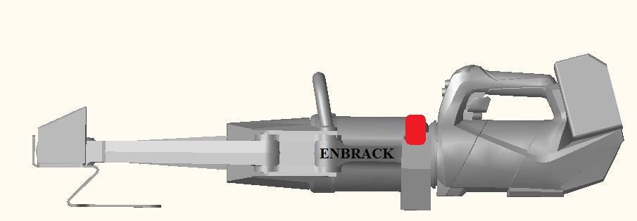ENBRACK Halterung für Weberrescue SP 53 BS, liegend  ENBRACK Halterung für Weberrescue SP 53 BS, liegend