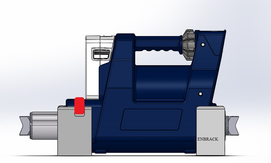 R521-EWXT-zusammenbau-LH_1 ENBRACK mount forLukas Rescue Ram R 522 E3,  horizontally sidewards
