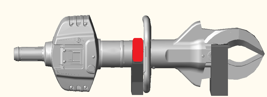 ENBRACK Halterung für Holmatro G/CU 5050, seitlich liegend.