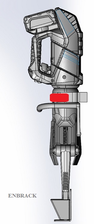 ENBRACK mount for Weberrescue SP 44 AS,SP 44 AS E-Force, upright