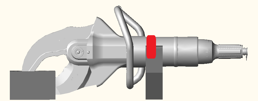 ENBRACK Halterung für Holmatro G/CU 5060 i, seitlich liegend.