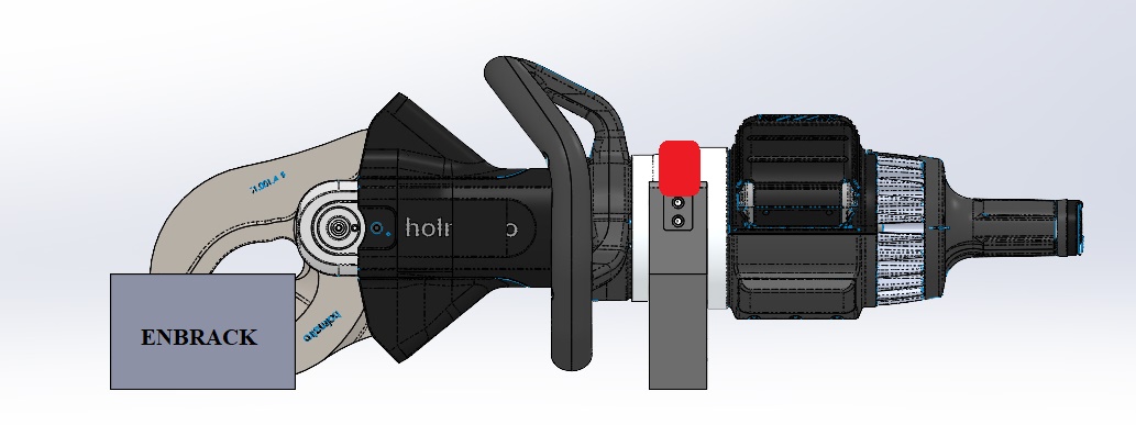 ENBRACK Halterung für Holmatro PCU 40, seitlich liegend