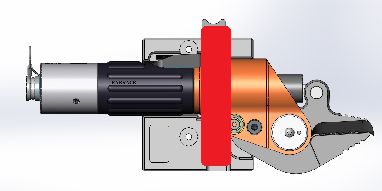 ENBRACK Halterung für Holmatro CU 4007/C seitlich liegend